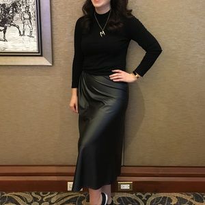 Meg | Faux Leather Cassiopeia Skirt | Size Small